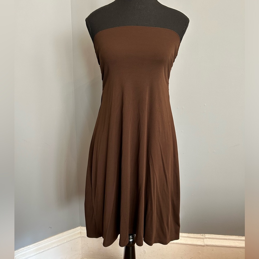 CARILYN VAILE Strapless Brown Dress, size M